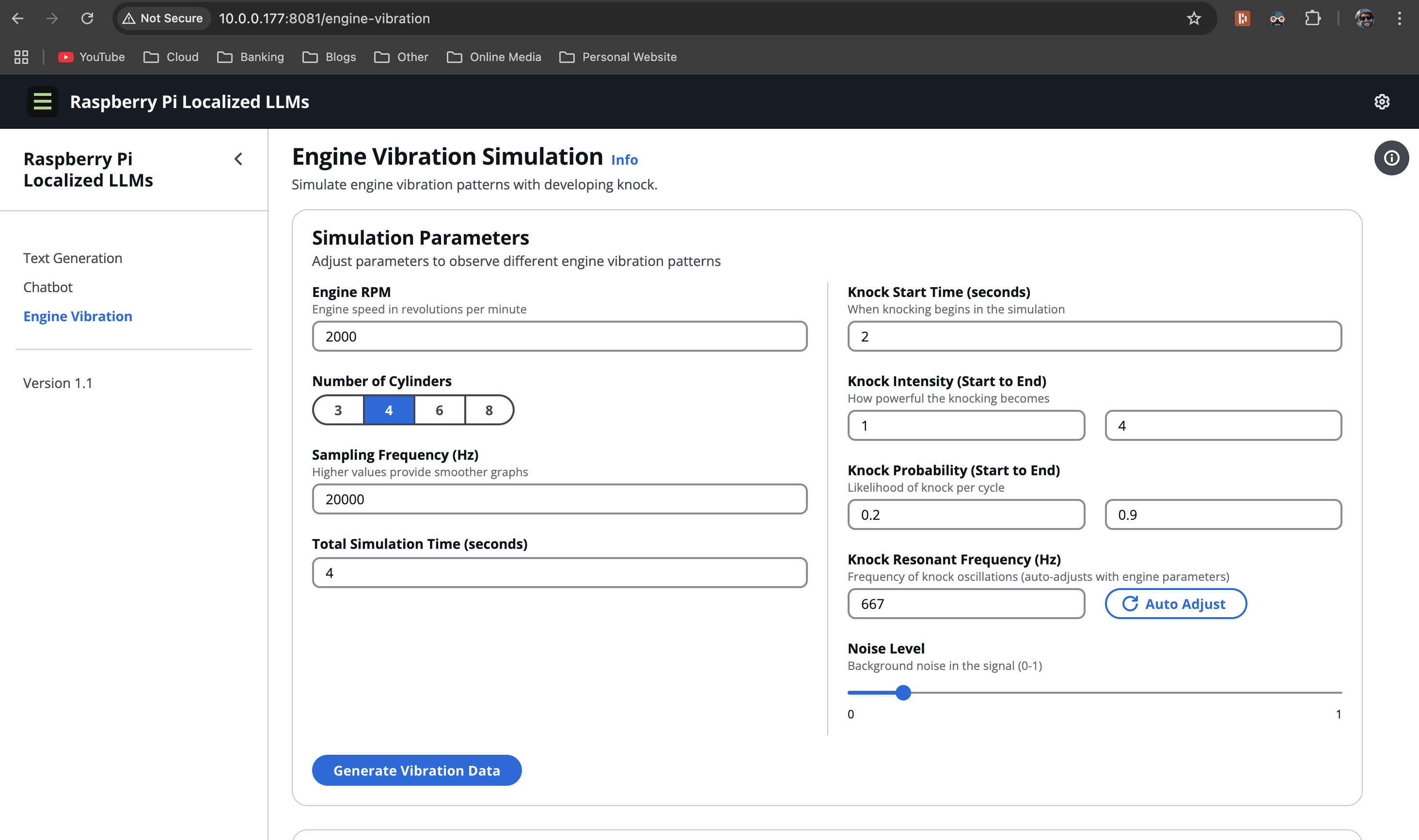 Vibration Analysis Dashboard