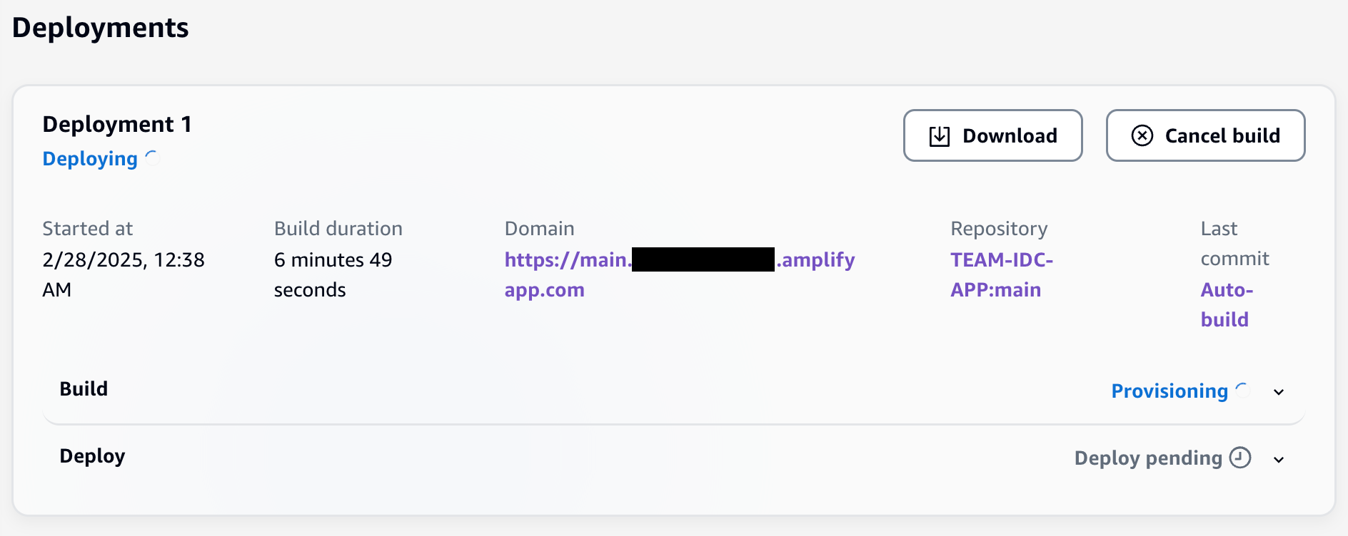 TEAM Amplify deployment