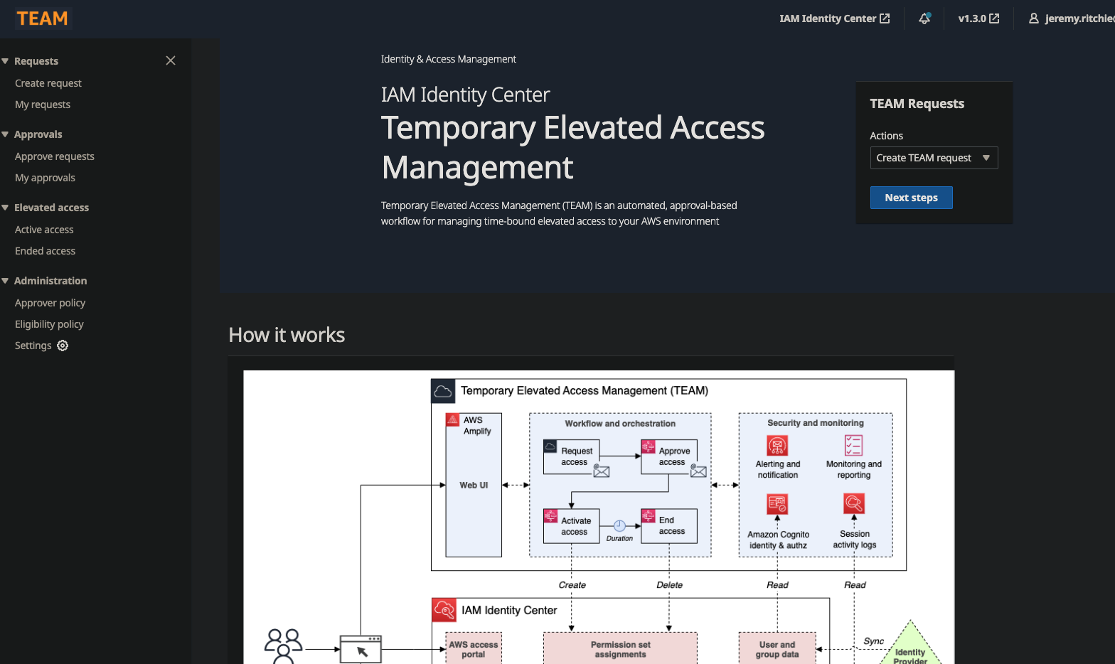 TEAM home page