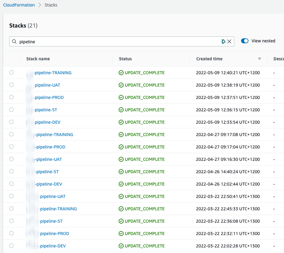 Tooling Account Pipelines