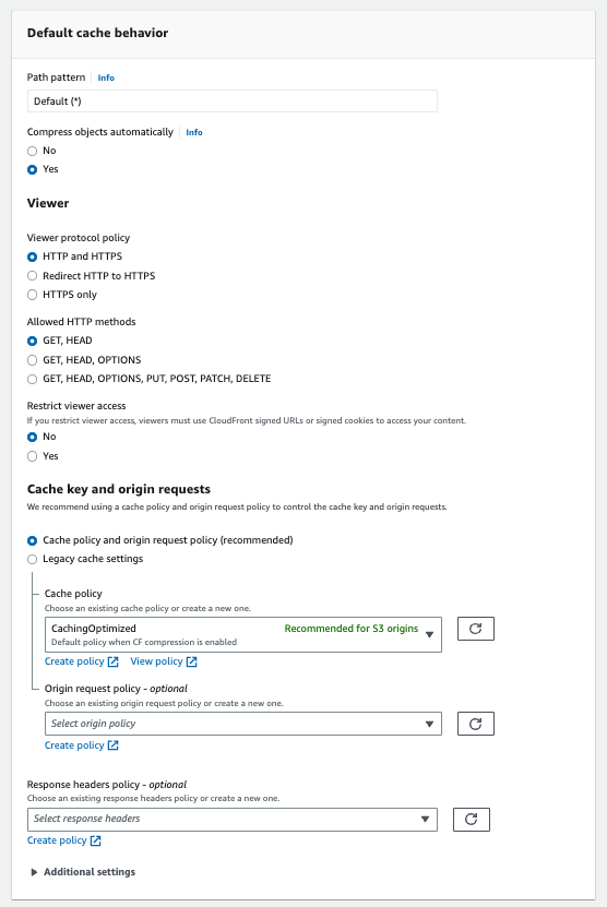 CloudFront Create 2